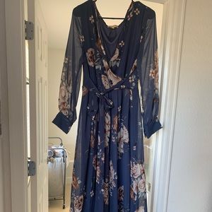 Navy Blue Maternity Maxi